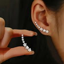 Women's Sparkly Floral And Star Ear Cuffs – Elegant Statement Jewelry