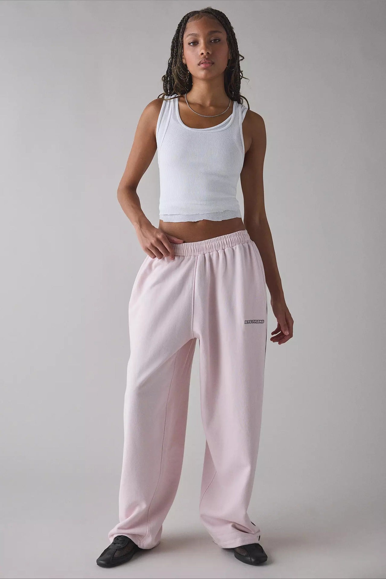 Women's Long Embroidered Relaxed Knit Pants – Effortless Chic Comfort
