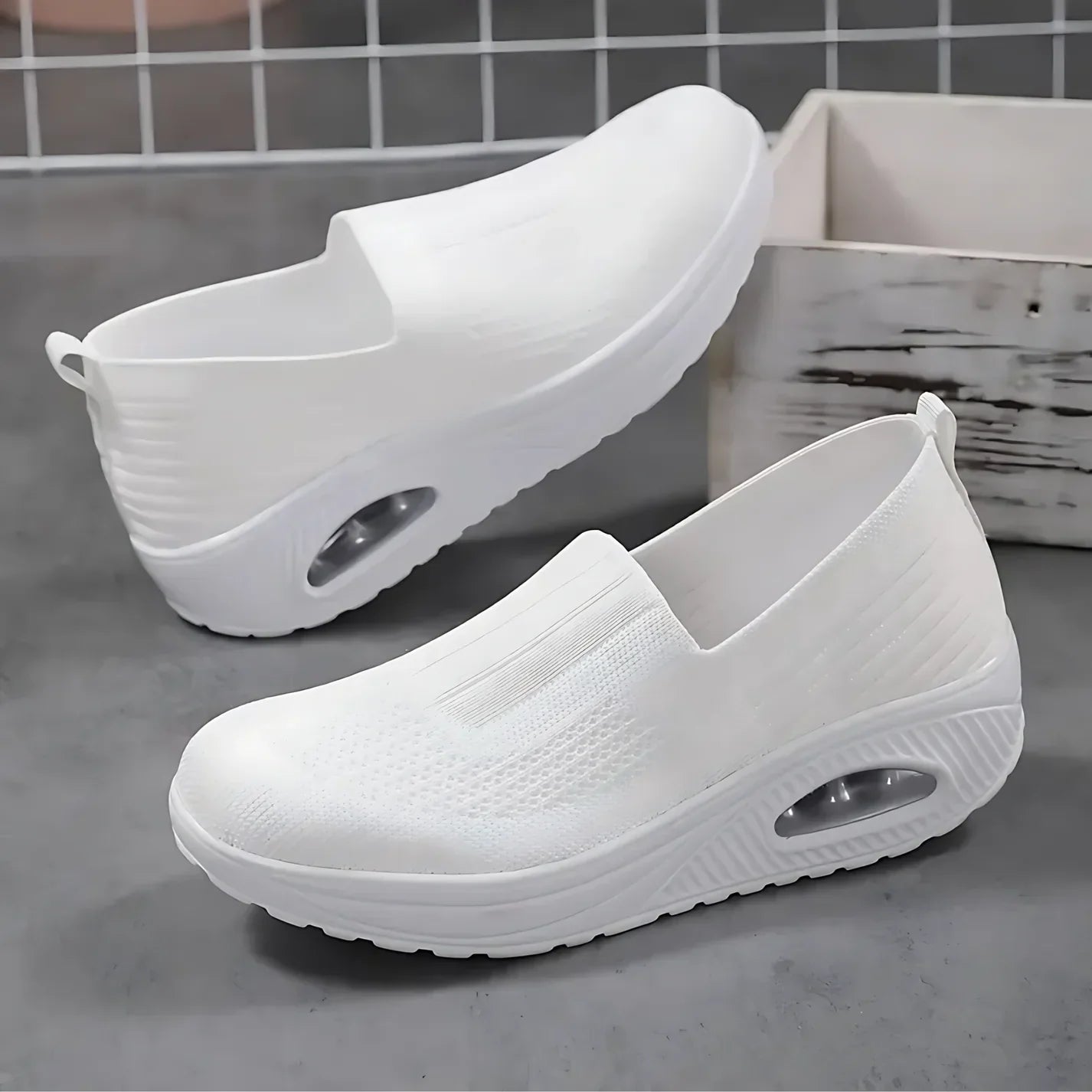 Women's Orthopedic Slip-On Trainers – Comfortable Support Sneakers