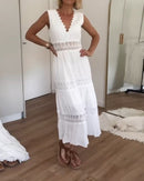 Stella™ - Comfy V-Neck Lace Tank Dress