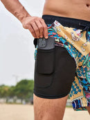 Mens Quick Dry Swim Shorts With Compression Liner – Athletic Beach Shorts