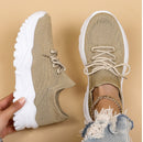 Women's Orthopedic White Lace-Up Sneakers – Comfortable Support Everyday Shoes
