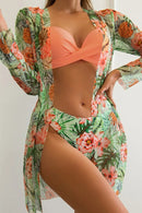 Nélida® | Tropical Print Wrap Underwire Bikini With Cover-Up