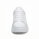 Women's White Textile Lace-Up Sneakers – Orthopedic Casual Comfort Trainers