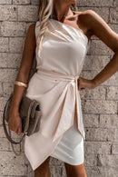 One-Shoulder Wrap Summer Dress