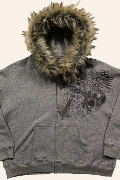 American Gothic Skeleton Bone Hoodie