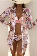 Rosalía® | Tropical Print Wrap Underwire Bikini With Cover-Up