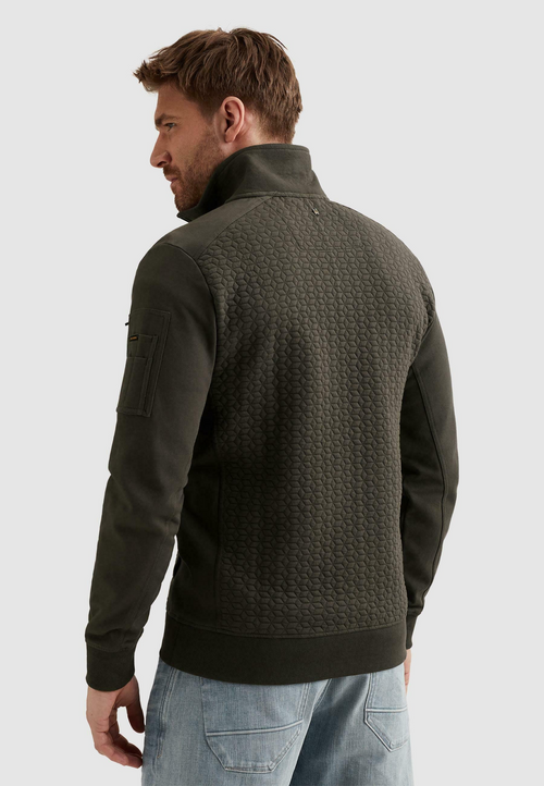 Men's Turtleneck Zip-Up Cardigan – Sweater with Side Pockets