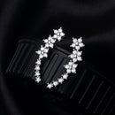 Women's Sparkly Floral And Star Ear Cuffs – Elegant Statement Jewelry
