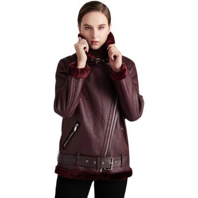 Amy Fashion - New Faux Leather Double Sided Coat