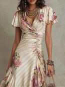 Alba: Elegant Floral Midi Dress for Special Occasions 1