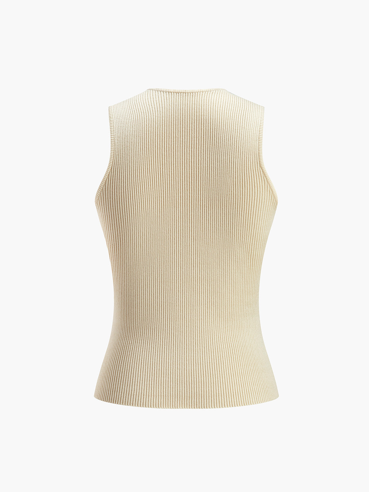 Women's Sleeveless Bodycon Ribbed Knit Tank Top – Slim Fit Summer Top
