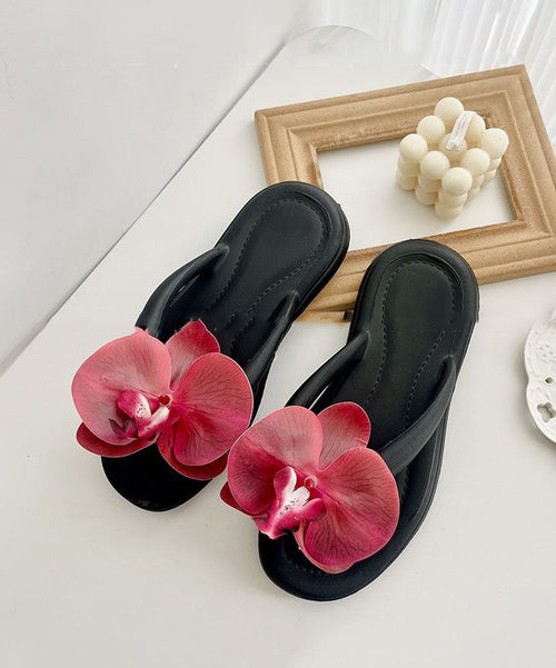 Bohemian Green Comfortable Flip Flops Splicing Floral