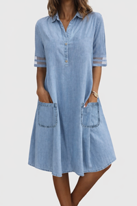Bretagne Flattering Denim Dress