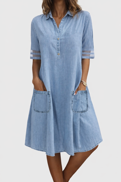 Bretagne Flattering Denim Dress
