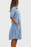 Figure-Flattering Denim Dress for Casual Occasions