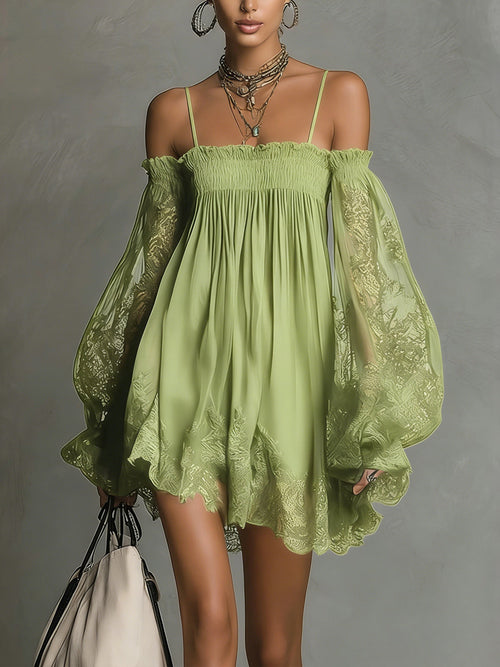 Camille Off-the-Shoulder Lace Mini Dress: Effortless Summer Chic 1