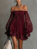 Camille Off-the-Shoulder Lace Mini Dress: Effortless Summer Chic 2
