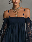 Camille Off-the-Shoulder Lace Mini Dress: Effortless Summer Chic 6