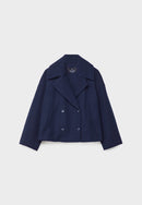 Chic Cropped Double-Breasted Jacket in Luxurious Wool Blend for Elegant Style 9
