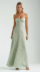 Floral Jacquard Lace Maxi Dress