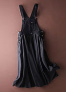 Denim Tulle Patchwork Strap Dress