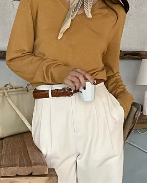 Dames Baggy Trousers High Waist 1