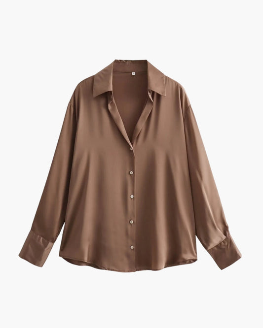 Dames Blouse Satin Style 0