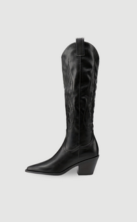 Women Cowboy Boots Black