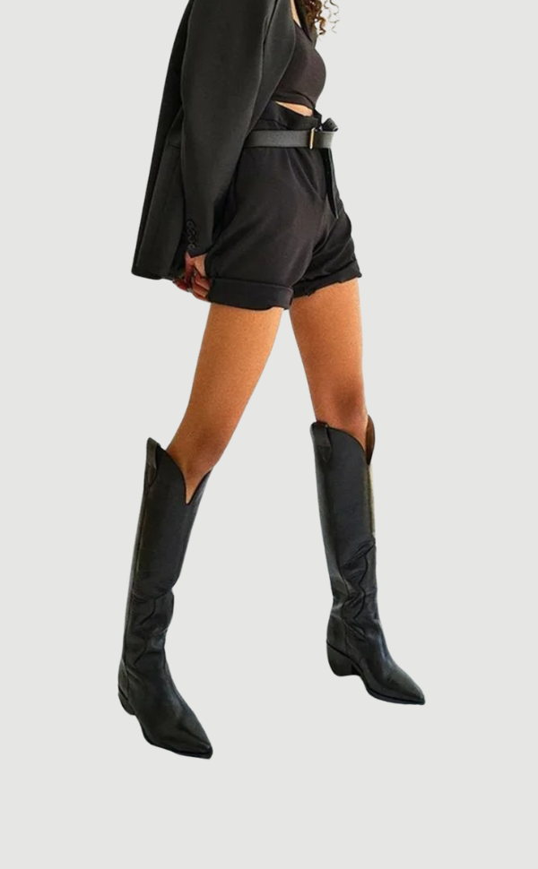 Dames Cowboy Boots Black 1