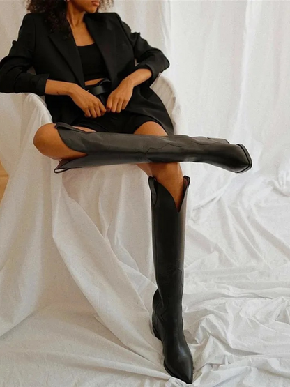 Dames Cowboy Boots Black 4