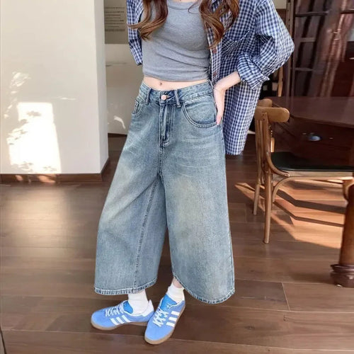 Dames Cropped Wide Leg Jeans 3
