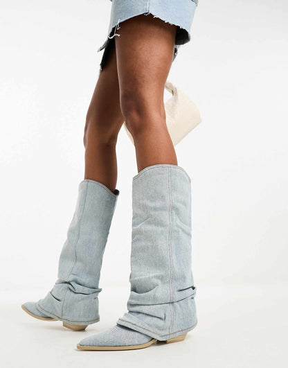 Dames Denim Boots 1