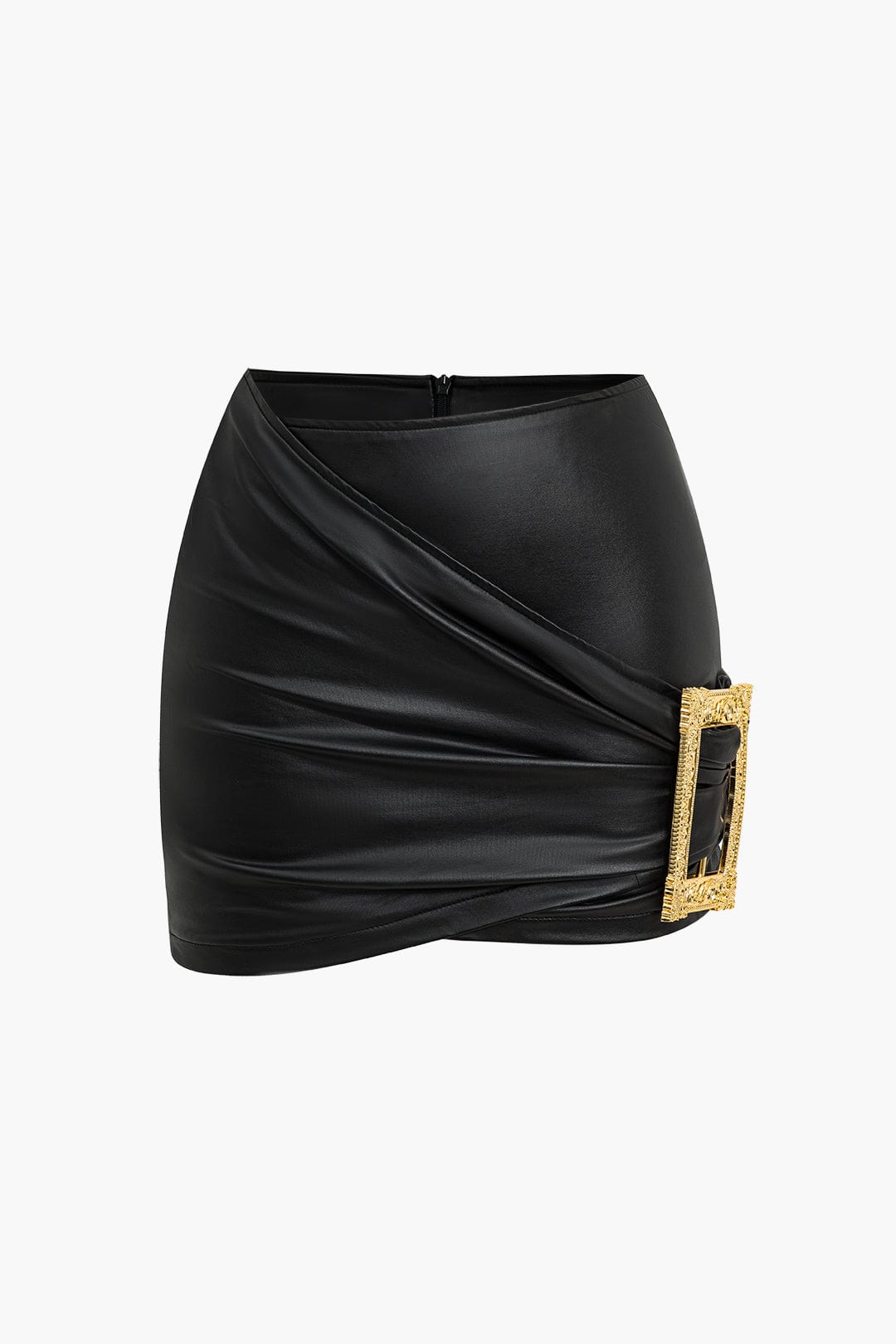 Women Faux Leather Miniskirt