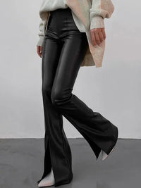 Women Flair Trousers With Zippers