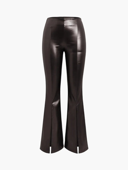 Dames Flair Trousers With Zippers 5
