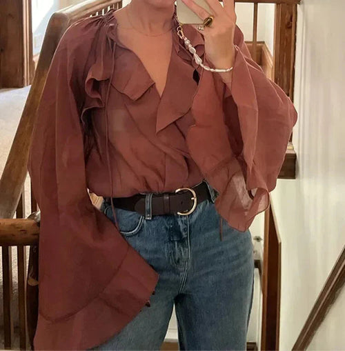 Dames Flounce Blouse 1