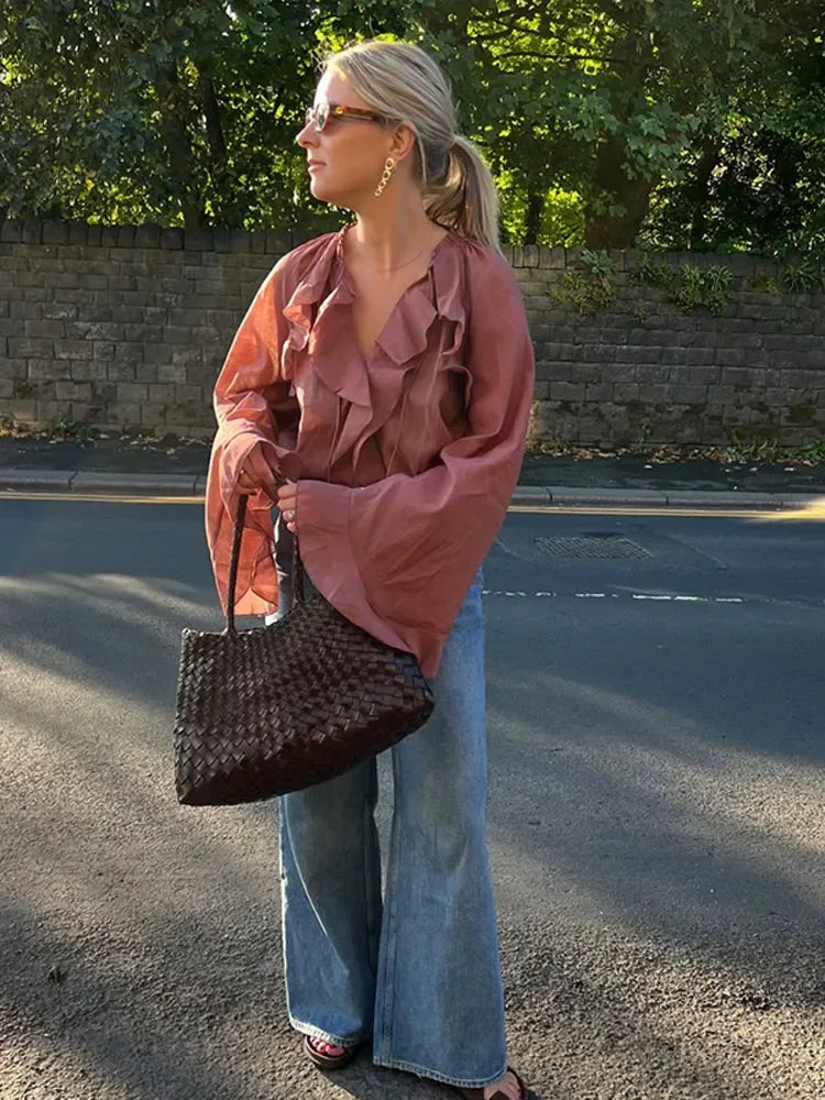 Dames Flounce Blouse 3