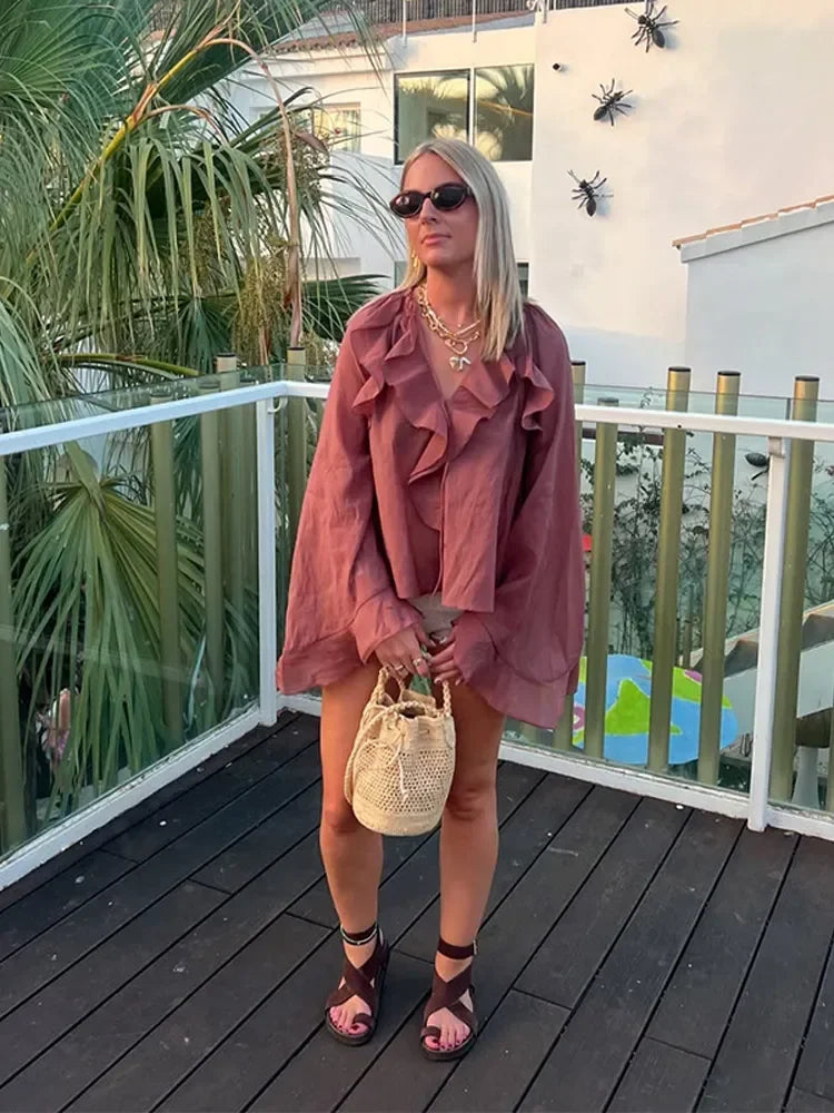 Dames Flounce Blouse 6