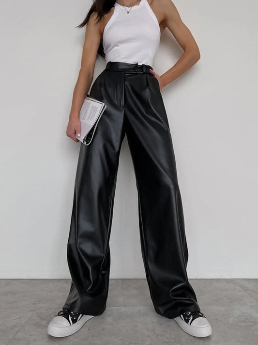 Dames High Waist Baggy Pants 0
