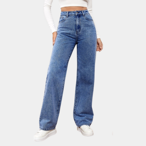 Dames High Waist Straight Jeans 0