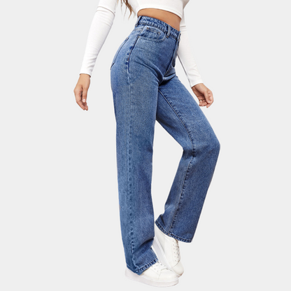 Dames High Waist Straight Jeans 1