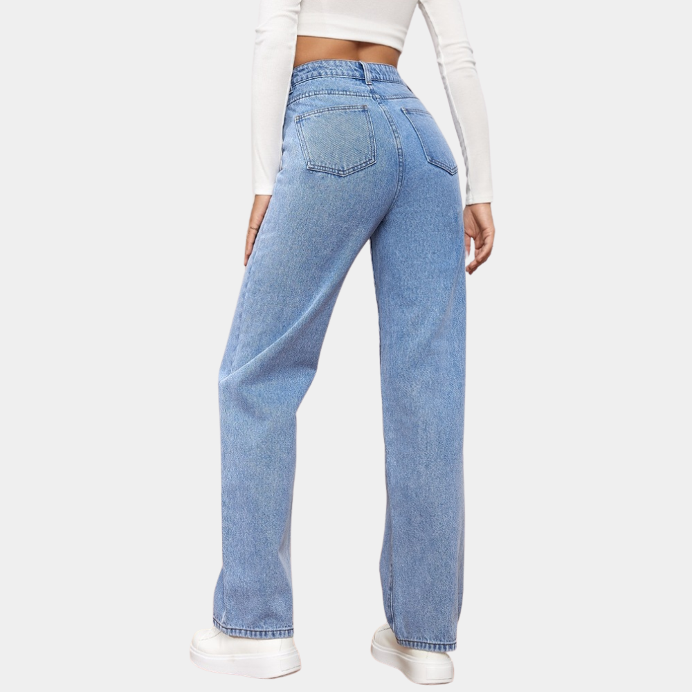 Dames High Waist Straight Jeans 7
