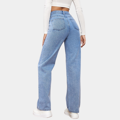 Dames High Waist Straight Jeans 7