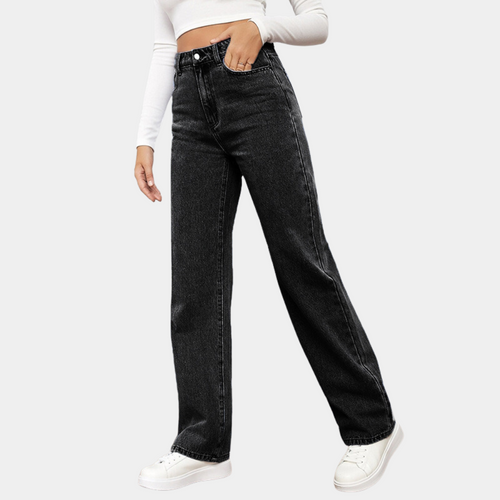 Dames High Waist Straight Jeans 9