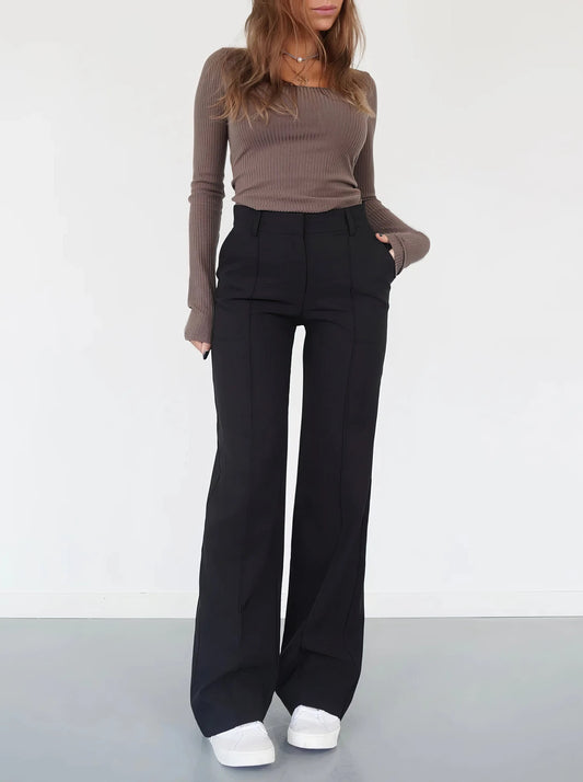 Dames High Waist Trousers 0
