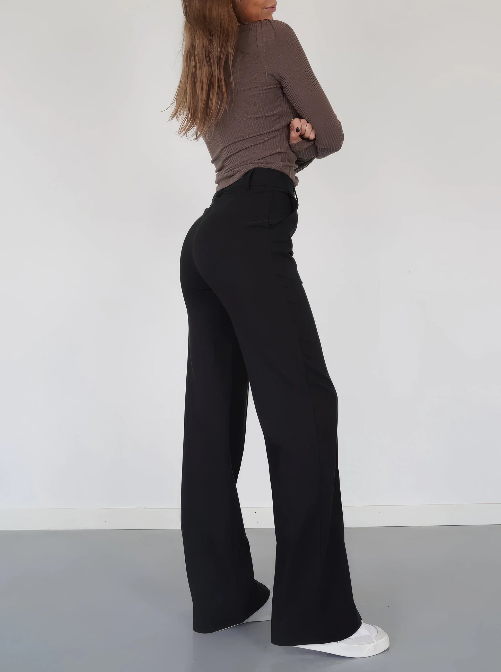 Dames High Waist Trousers 2