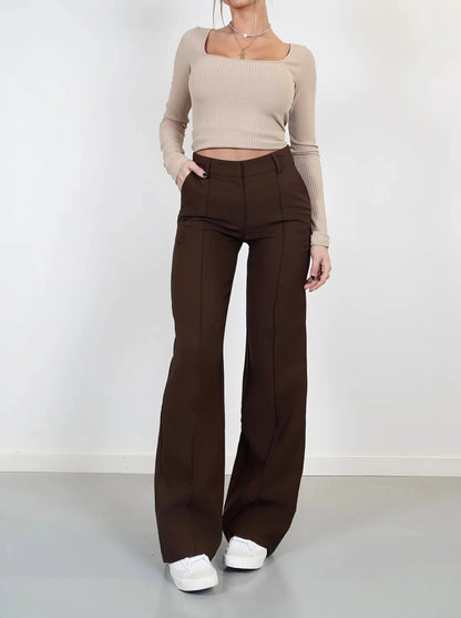 Dames High Waist Trousers 7