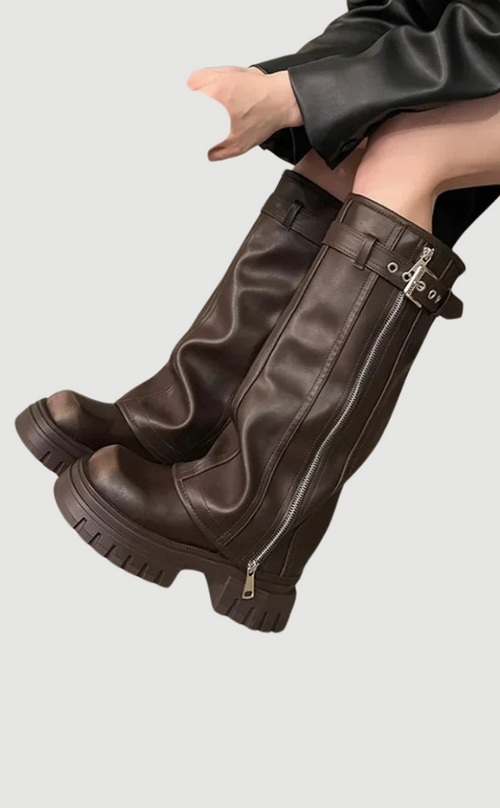 Dames Knee-High Platform Stiefels 0