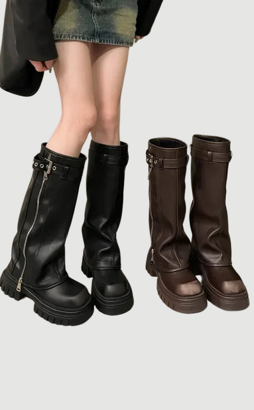 Dames Knee-High Platform Stiefels 1
